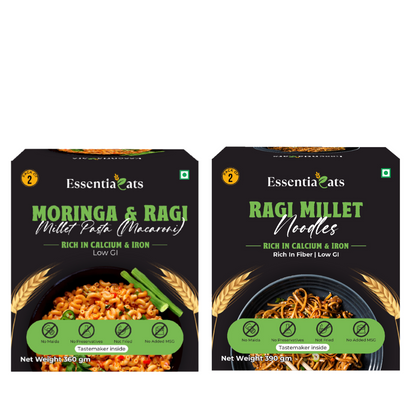 Ragi Millet Noodles & Moringa and Ragi Millet Pasta  (Pack of 4)